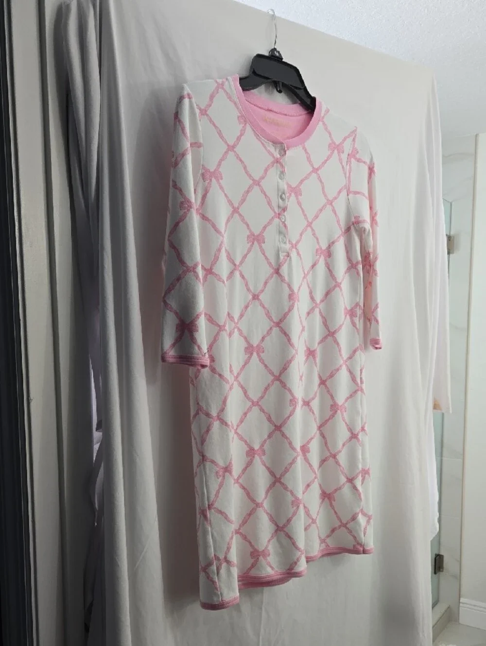 The Beaufort Bonnet Company Pink & White Bow-Print Nightshirt- Kid's